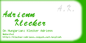 adrienn klecker business card